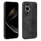 For Huawei nova 11 AZNS 3D Embossed Skin Feel Phone Case(Black) - 1