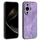 For Huawei nova 11 AZNS 3D Embossed Skin Feel Phone Case(Purple) - 1