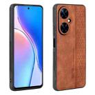 For Huawei Maimang 20 AZNS 3D Embossed Skin Feel Phone Case(Brown) - 1