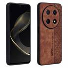 For Huawei Enjoy 70 pro AZNS 3D Embossed Skin Feel Phone Case(Brown) - 1