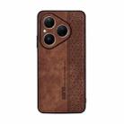 For Huawei Pura 80 5G AZNS 3D Embossed Skin Feel Phone Case(Brown) - 2