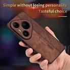 For Huawei Pura 80 Ultra 5G AZNS 3D Embossed Skin Feel Phone Case(Brown) - 3