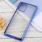For Samsung Galaxy A91 Ultra-thin Plating TPU Protective Soft Case(Blue) - 1