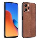 For Xiaomi Redmi 12 AZNS 3D Embossed Skin Feel Phone Case(Brown) - 1