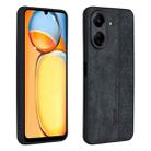 For Xiaomi Poco C65/Redmi 13C AZNS 3D Embossed Skin Feel Phone Case(Black) - 1