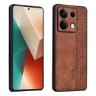 For Xiaomi Redmi Note 13 Pro 5G AZNS 3D Embossed Skin Feel Phone Case(Brown) - 1