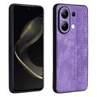 For Xiaomi Redmi Note 13 4G AZNS 3D Embossed Skin Feel Phone Case(Purple) - 1