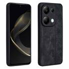 For Xiaomi Redmi Note 13 Pro 4G AZNS 3D Embossed Skin Feel Phone Case(Black) - 1