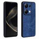 For Xiaomi Redmi Note 13 Pro 4G AZNS 3D Embossed Skin Feel Phone Case(Sapphire Blue) - 1