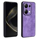 For Xiaomi Redmi Note 13 Pro 4G AZNS 3D Embossed Skin Feel Phone Case(Purple) - 1