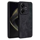 For Xiaomi Redmi 13 4G Global AZNS 3D Embossed Skin Feel Phone Case(Black) - 1