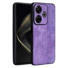 For Xiaomi Redmi 13 4G Global AZNS 3D Embossed Skin Feel Phone Case(Purple) - 1