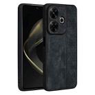 For Xiaomi Redmi Note 13R AZNS 3D Embossed Skin Feel Phone Case(Black) - 1
