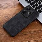 For Xiaomi Redmi Note 13R AZNS 3D Embossed Skin Feel Phone Case(Black) - 2