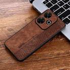 For Xiaomi Redmi Note 13R AZNS 3D Embossed Skin Feel Phone Case(Brown) - 2