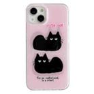 For iPhone 14 Pro Max IMD Cute Animal Pattern Phone Case(Cat) - 1