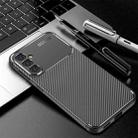 For Samsung Galaxy S24 5G Carbon Fiber Texture Shockproof TPU Phone Case(Black) - 1