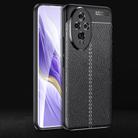 For Honor 200 Litchi Texture Shockproof TPU Phone Case(Black) - 1