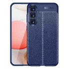 For Samsung Galaxy S23 FE 5G Litchi Texture Shockproof TPU Phone Case(Blue) - 1