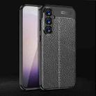 For Samsung Galaxy S24+ 5G Litchi Texture Shockproof TPU Phone Case(Black) - 1