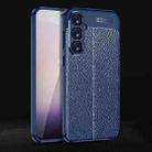 For Samsung Galaxy S24+ 5G Litchi Texture Shockproof TPU Phone Case(Blue) - 1