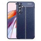 For Samsung Galaxy A55 Litchi Texture Shockproof TPU Phone Case(Blue) - 1