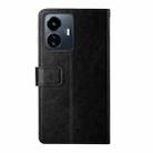 For vivo Y77 5G Global / Y22S 4G Global  HT01 Y-shaped Pattern Flip Leather Phone Case(Black) - 3
