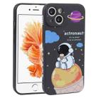 For iPhone 6 / 6s Milk Tea Astronaut Pattern Liquid Silicone Phone Case(Ivory Black) - 1