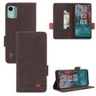 For Nokia C12 / C12 Pro / C12 Plus Magnetic Clasp Leather Phone Case(Brown) - 1