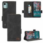 For Nokia C12 / C12 Pro / C12 Plus Magnetic Clasp Leather Phone Case(Black) - 1