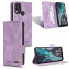 For Nokia C22 Magnetic Clasp Leather Phone Case(Purple) - 1