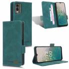 For Nokia C32 Magnetic Clasp Leather Phone Case(Green) - 1