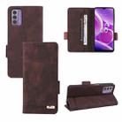 For Nokia G42 Magnetic Clasp Leather Phone Case(Brown) - 1