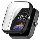 For Amazfit Bip 3 / Bip 3 Pro Universal Full Coverage TPU Electroplating Watch Protective Case(Black) - 1