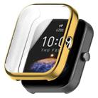 For Amazfit Bip 3 / Bip 3 Pro Universal Full Coverage TPU Electroplating Watch Protective Case(Gold) - 1