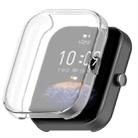 For Amazfit Bip 3 / Bip 3 Pro Universal Full Coverage TPU Electroplating Watch Protective Case(Transparent) - 1