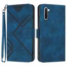 For Samsung Galaxy Note10 / Note10 5G Line Pattern Skin Feel Leather Phone Case(Royal Blue) - 1