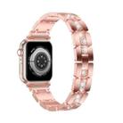 Diamond Metal Watch Band For Apple Watch SE 2022 44mm(Pink) - 1