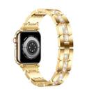 Diamond Metal Watch Band For Apple Watch SE 44mm(Gold) - 1