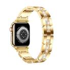Diamond Metal Watch Band For Apple Watch SE 2023 40mm(Gold) - 1