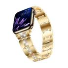 Diamond Metal Watch Band For Apple Watch Series 10 42mm(Gold) - 2