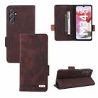 For Samsung Galaxy M34 5G Magnetic Clasp Leather Phone Case(Brown) - 1