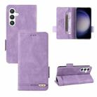 For Samsung Galaxy S24 5G Magnetic Clasp Leather Phone Case(Purple) - 1