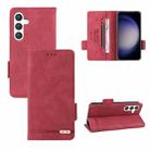 For Samsung Galaxy S24 5G Magnetic Clasp Leather Phone Case(Red) - 1