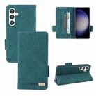 For Samsung Galaxy S24+ 5G Magnetic Clasp Leather Phone Case(Green) - 1