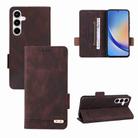 For Samsung Galaxy A35 5G Magnetic Clasp Leather Phone Case(Brown) - 1