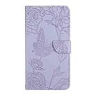 For OPPO A3 4G Global / 5G Global HT03 Skin Feel Butterfly Embossed Flip Leather Phone Case(Purple) - 2