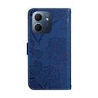 For OPPO A5x 4G Global / 5G Global HT03 Skin Feel Butterfly Embossed Flip Leather Phone Case(Blue) - 3