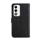 For OPPO A5 5G Global HT03 Skin Feel Butterfly Embossed Flip Leather Phone Case(Black) - 3