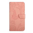 For Realme 13 Pro 5G / 13 Pro+ 5G HT03 Skin Feel Butterfly Embossed Flip Leather Phone Case(Pink) - 2